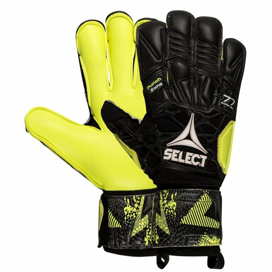 Football * | Free Delivery Select Goalkeeper Gloves 77 Super Grip Black/Yellow