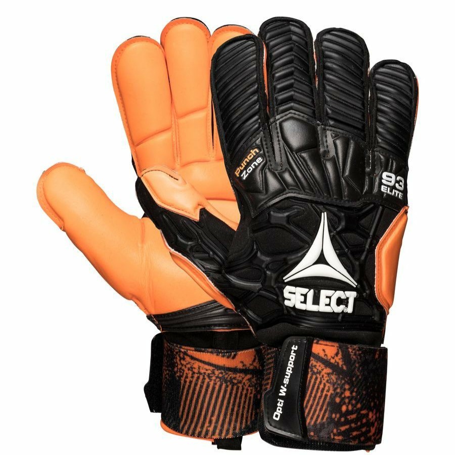 Football * | Promotions Select Goalkeeper Gloves 93 Elite Black/Orange