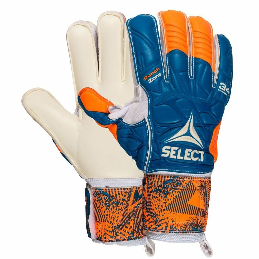 Football * | Free Delivery Select Goalkeeper Gloves 34 Protection Orange/Blue/White