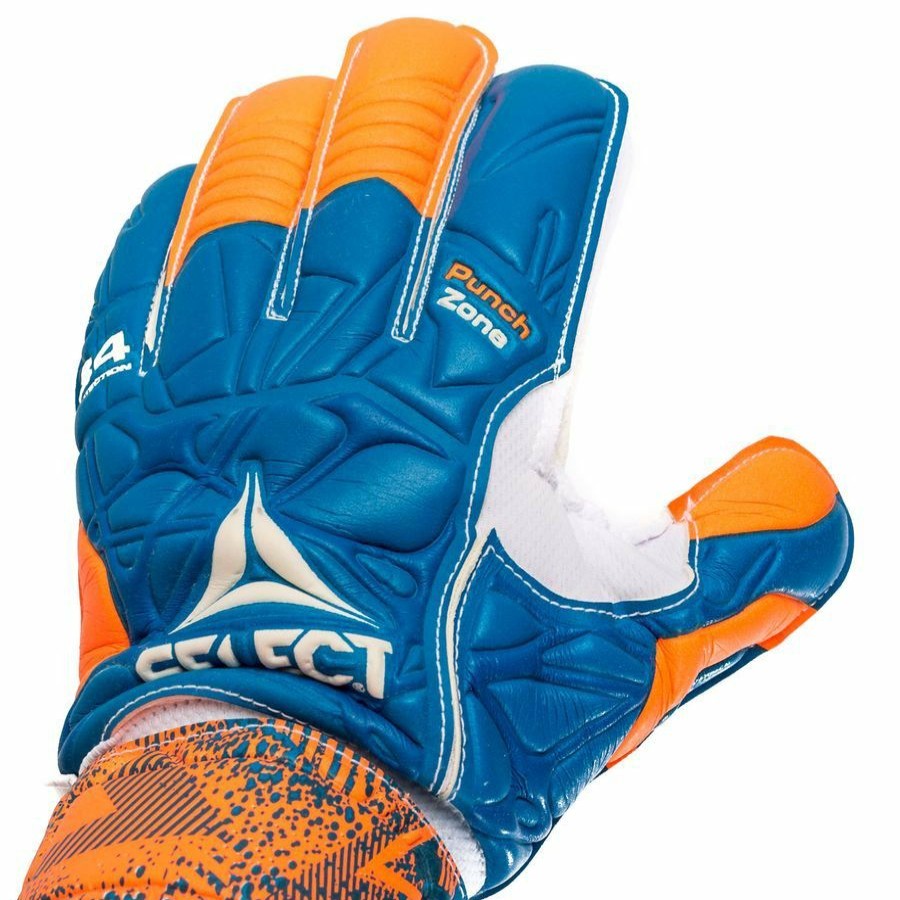 Football * | Free Delivery Select Goalkeeper Gloves 34 Protection Orange/Blue/White