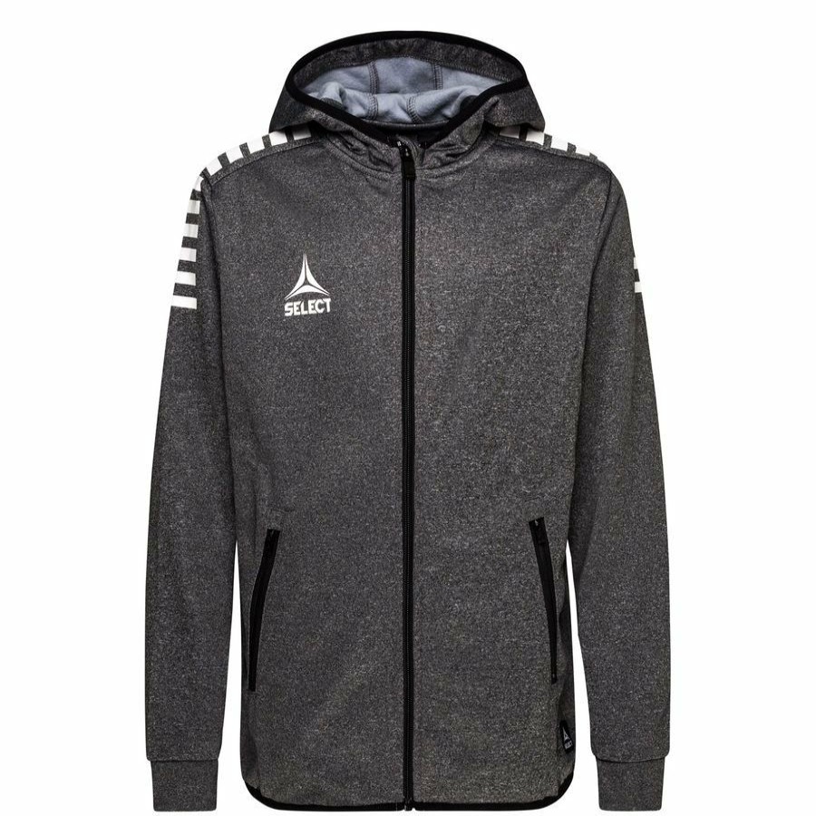 Teamsport * | Online Select Hoodie Monaco Fz Grey/White Kids